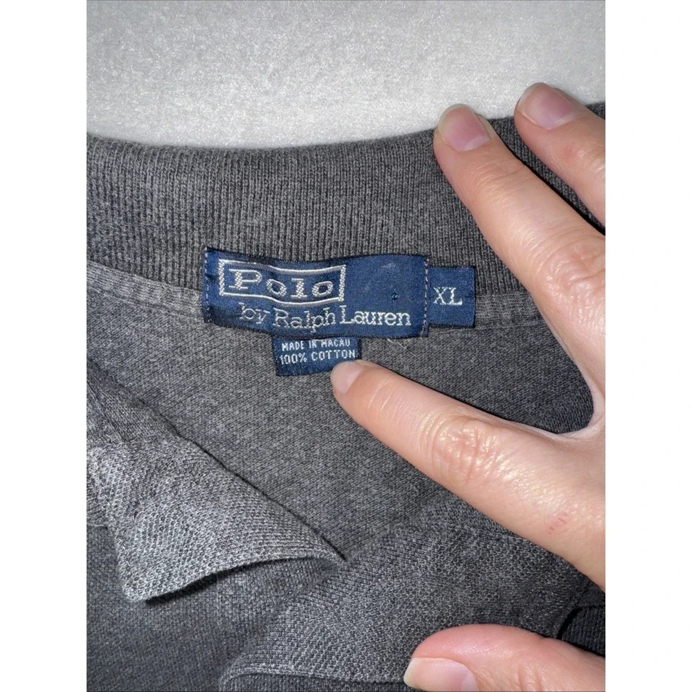 Lot of 3 Polo Ralph Lauren Custom Slim Fit Polo‎ Shirts XL Gray Navy Pony